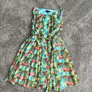 Signature by Robbie Bee Turquoise and Multicolor Dress